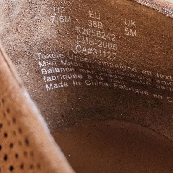 DKNY Bari Platform Sneakers Tan cognac microsuede sz 7.5 casual coastal cowgirl - Picture 8 of 9